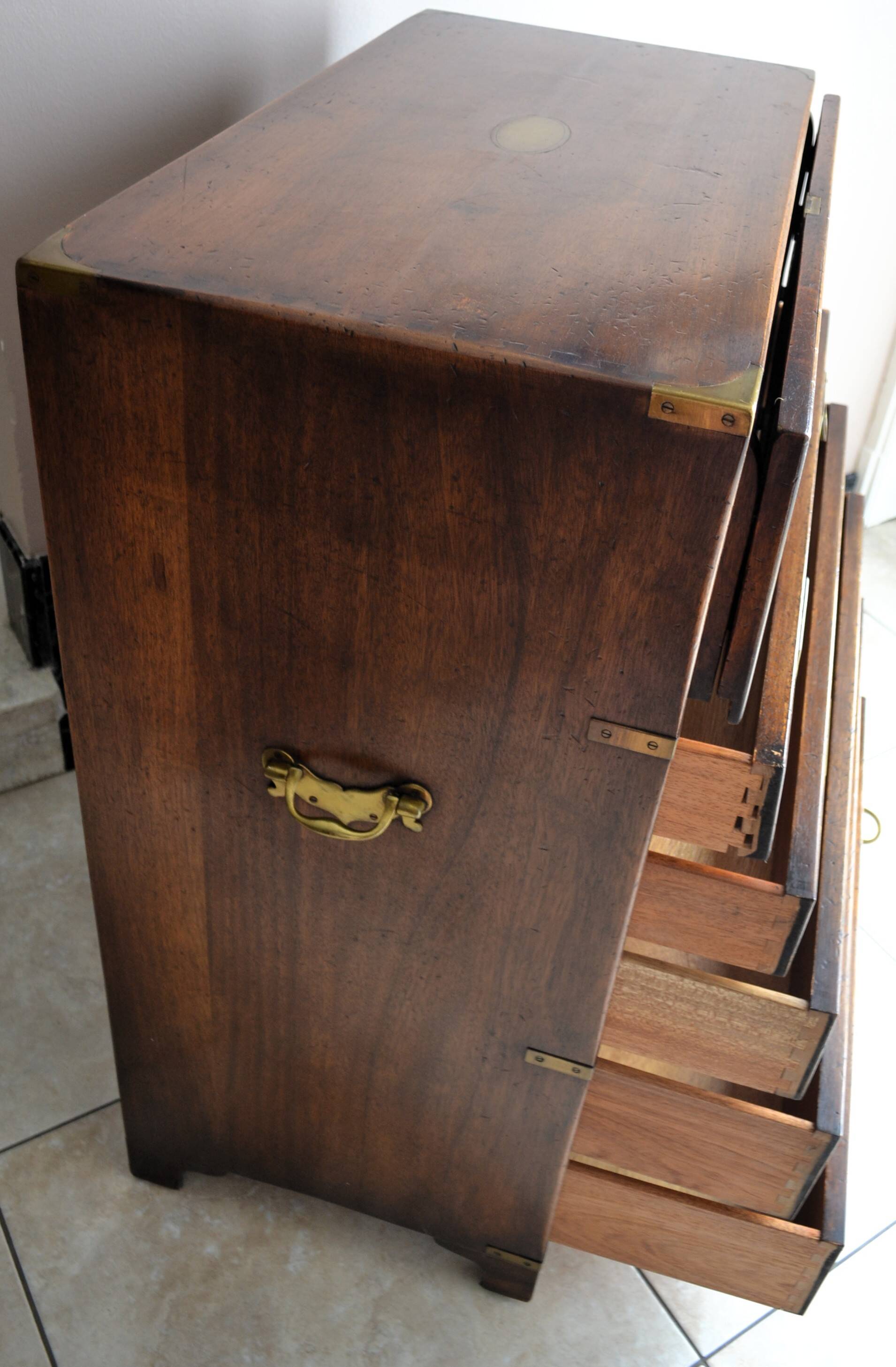 commode/secrétaire campagne militaire victorienne