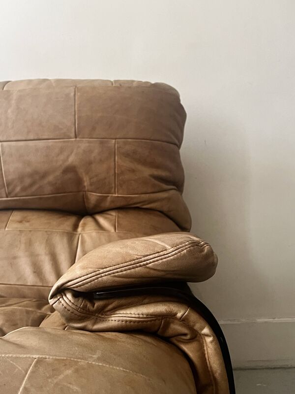 Fauteuil Marsala en cuir par Michel Ducaroy pour Ligne Roset,  1970