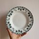 Set of 4 antique deep plates in ironstone - Clovers -