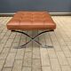 2x brand new original knoll barcelona relax + ottoman, venezia cognac leather
