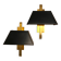 Pair of gilded brass sconces, deknudt