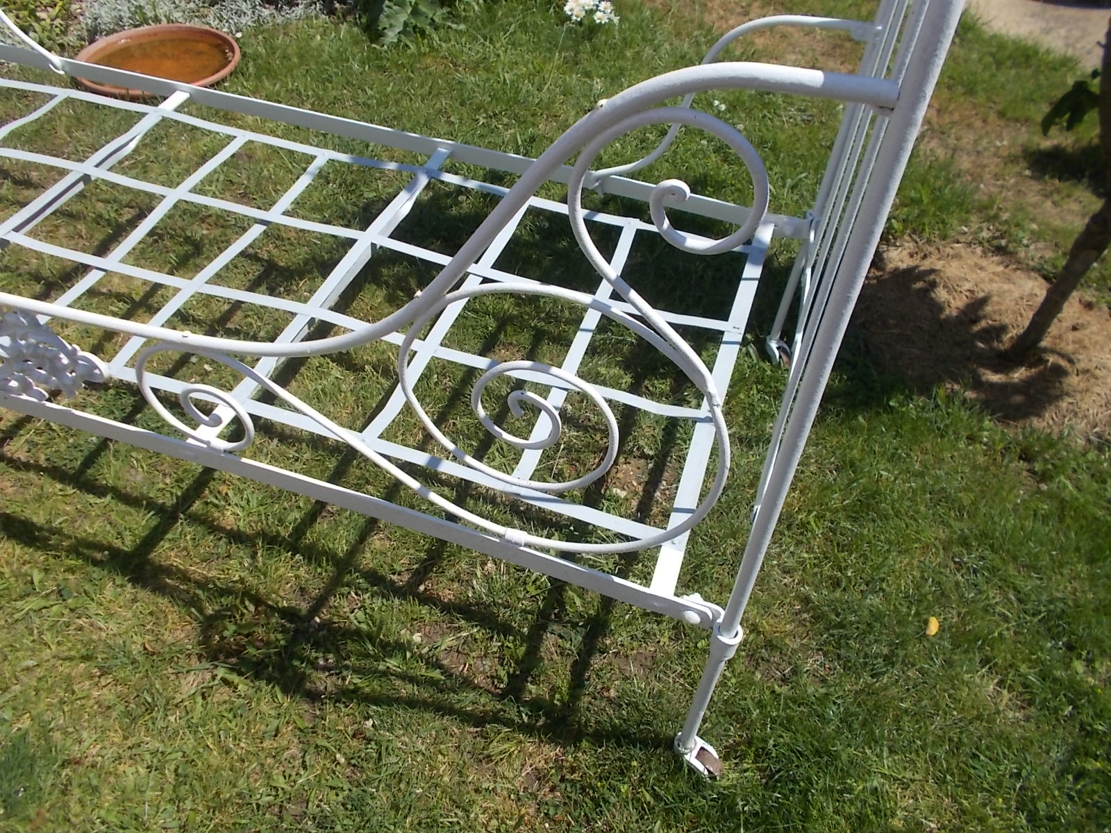 Adult wrought iron bed