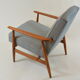 Fauteuil Fox pieds de poule bleu