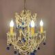 Chandelier with blue pendants