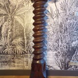 Old carved wooden presentation column h=150 cm