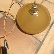 Suspension duo frosted glass orange and golden electricity new