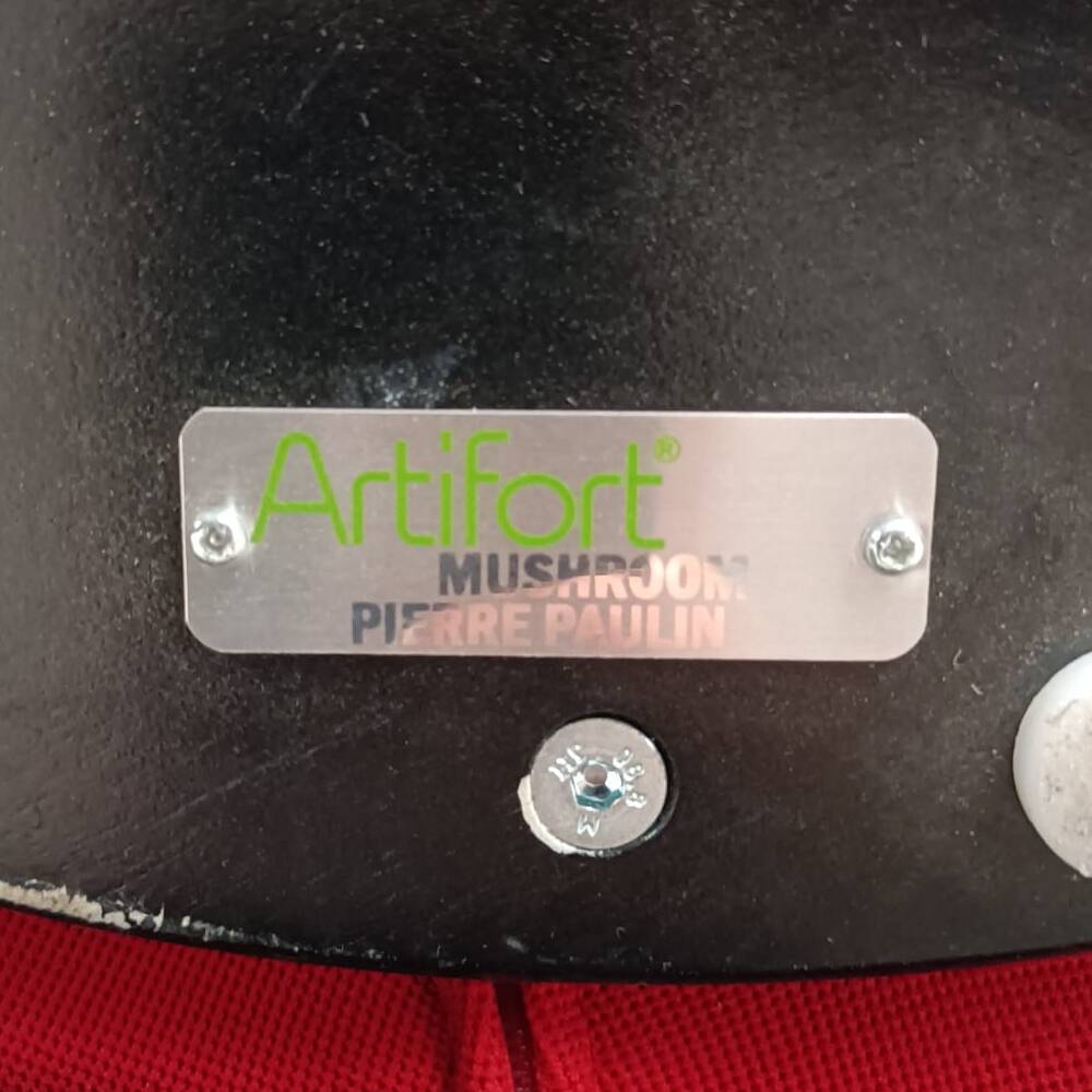 Fauteuil Mushroom rouge par Pierre Paulin