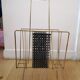 Magazine holder vintage brass structure metallic canage