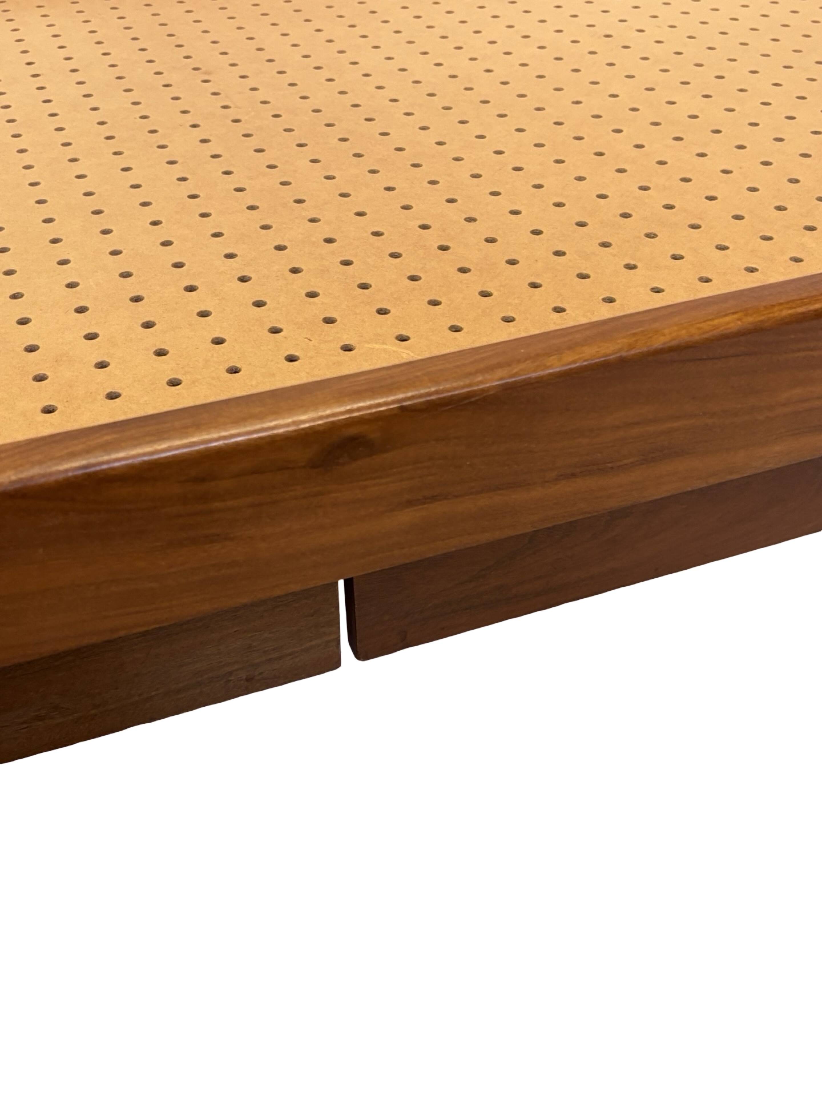 Vintage 1950s teak sofa bed with drawers.