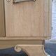 Art deco buffet in solid oak and ochre.