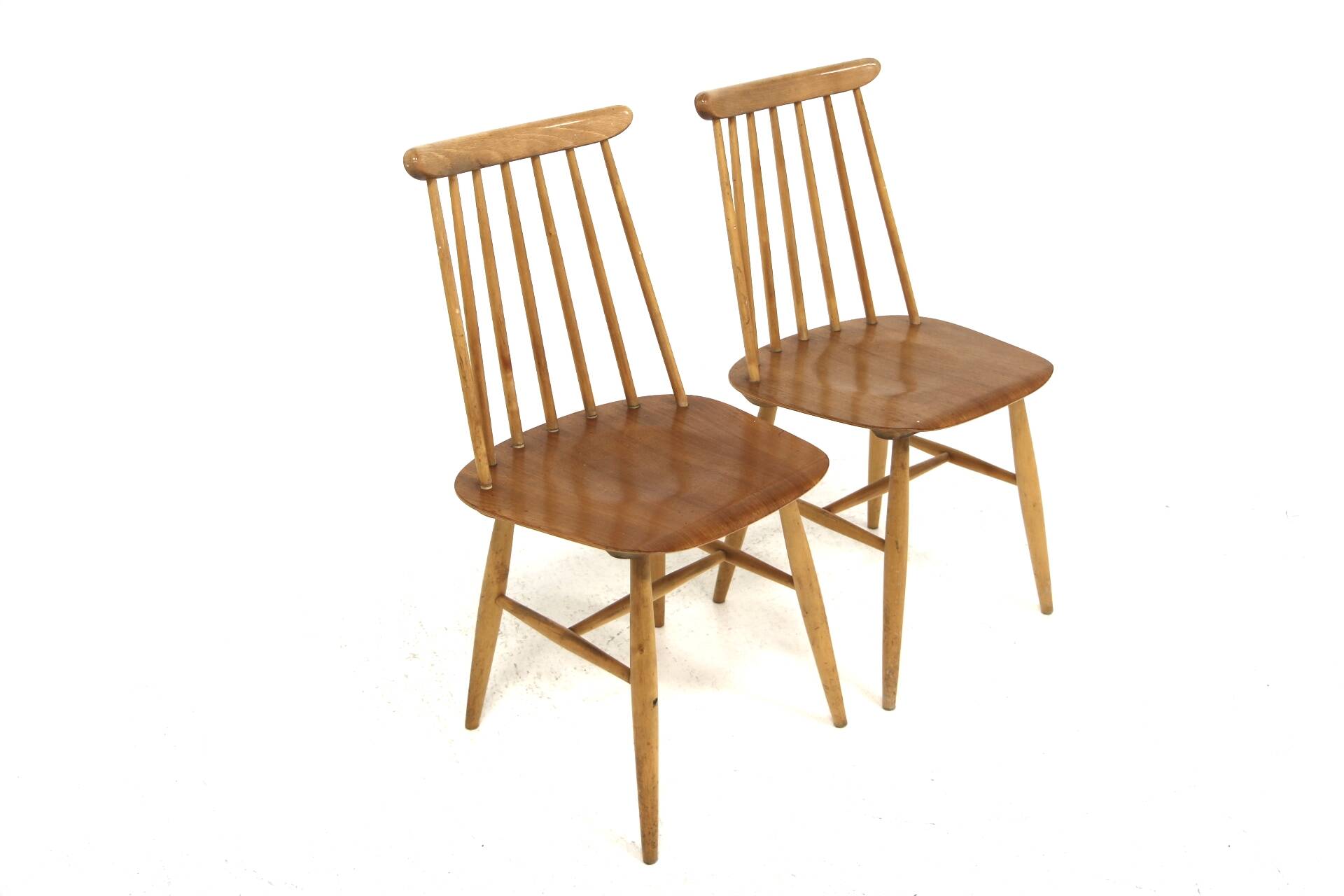 Set of 2 Scandinavian "Fanett" chairs by Ilmari Tapiovaara, Sweden, 1960