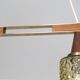 Scandinavian glass and teak pendant lamp 1960