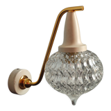 Small wall lamp in brass and vintage glass