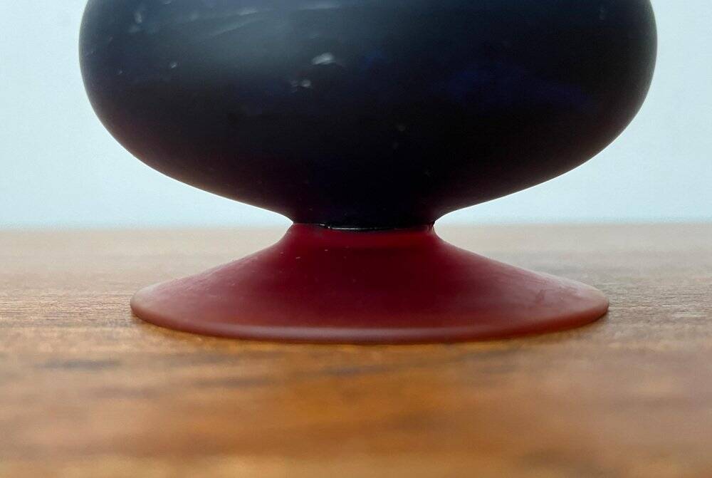 Glass vase from the Italian Satinato series attributed to Carlo Moretti, 1970s.