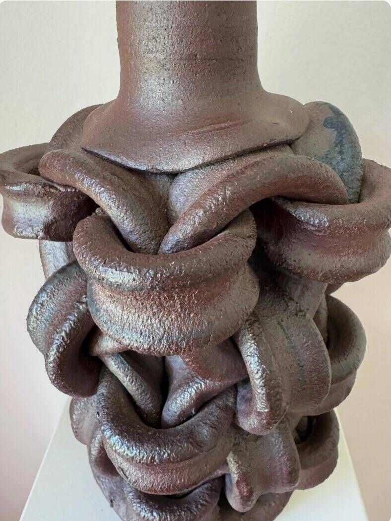 Danish studio pottery ceramic lamp, 1960s