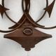 Danish mid-century brutalist metal wall sculpture and candle holder by Henrik Horst, 1960s.
