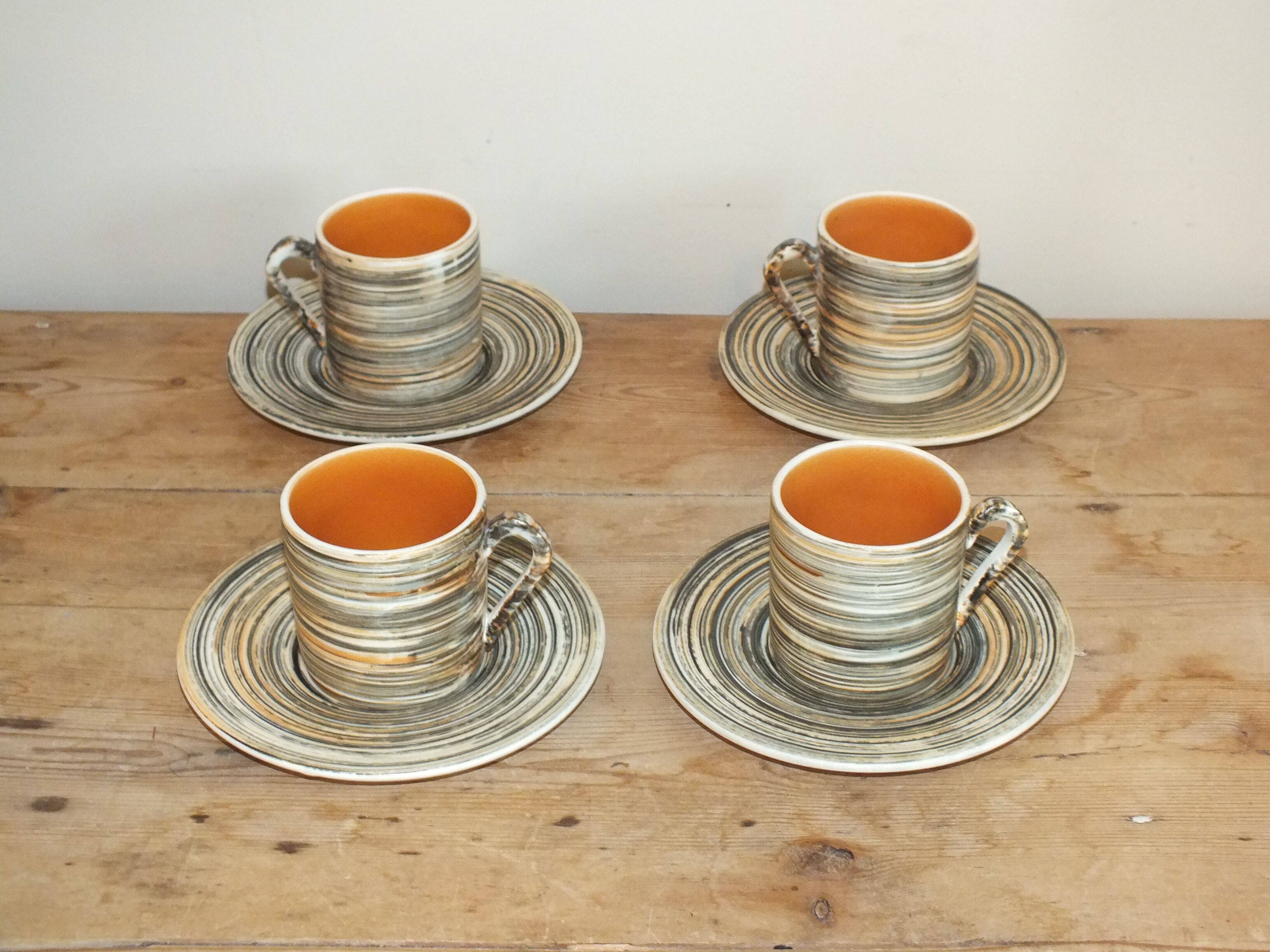 Set 4 vintage cups 60s Salins model Bessans
