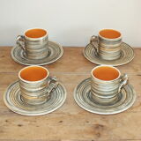Set 4 vintage cups 60s Salins model Bessans