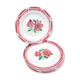 6 plates pink flowers Cibon Digoin sarreguemines