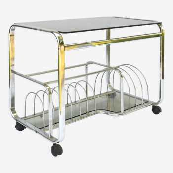 Modernist-style rolling service table