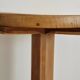 Solid pine wood pedestal table 1940s