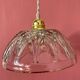 Vintage aabt-jour pendant lamp in molded glass