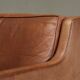 1970s patinated leather Scandinavian lounge chair