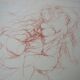 GILI Marcel - Original lithograph "Naked woman" 50x65cm