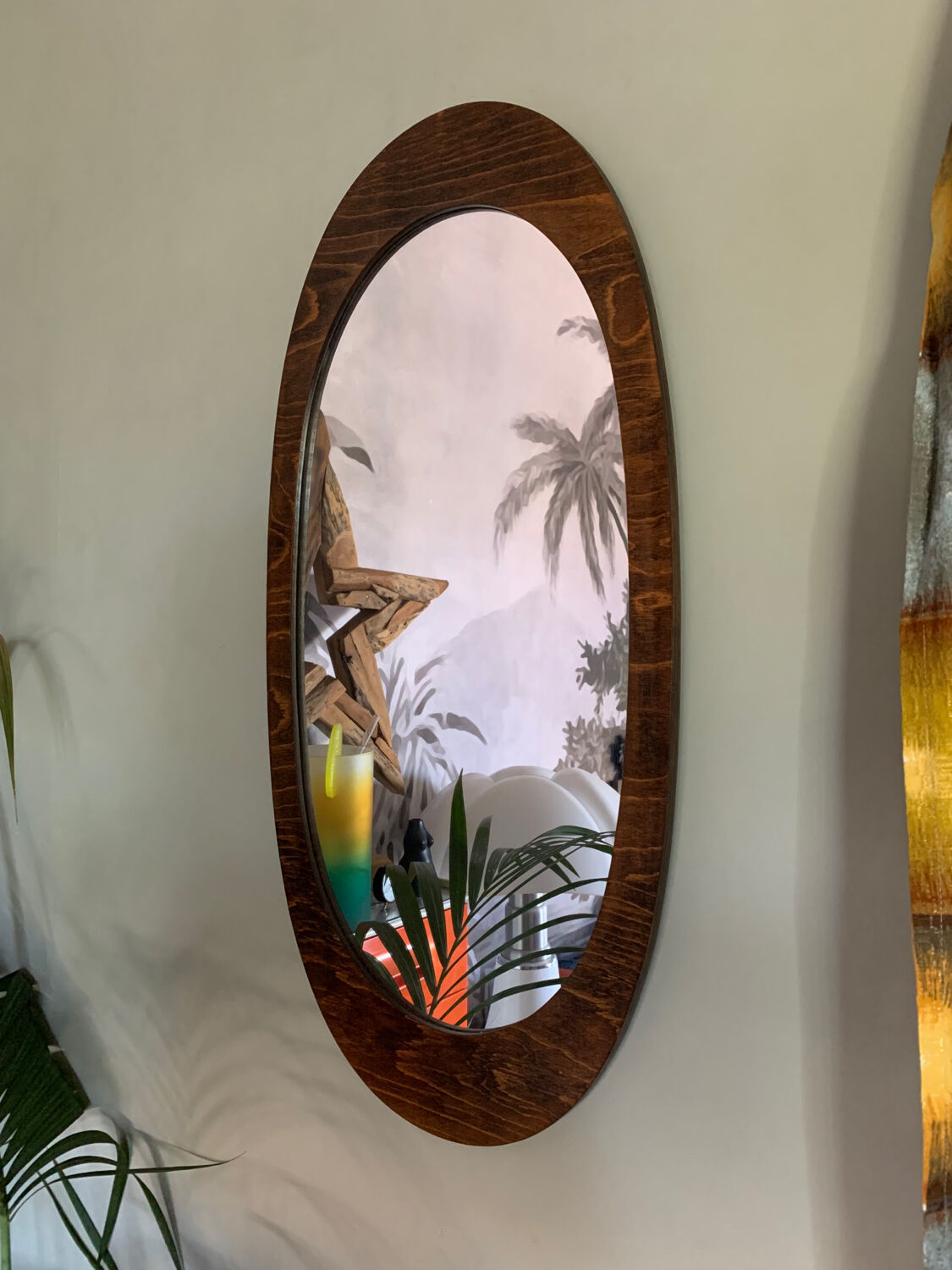 60s mirror in Italian wood