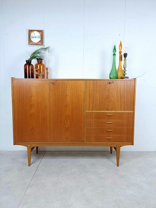 Vintage Scandinavian teak wall unit