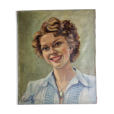 Portrait of a young woman, signed by Vincent Cermignani, 50s
