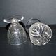 Set of 2 lulli crystal liqueur glasses signed baccarat art déco arabesque