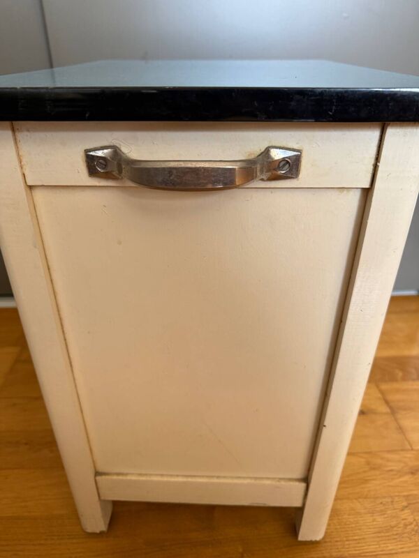 Tabouret coffre en Formica vintage années 50