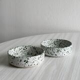 2 terrazzo ceramic ramekins