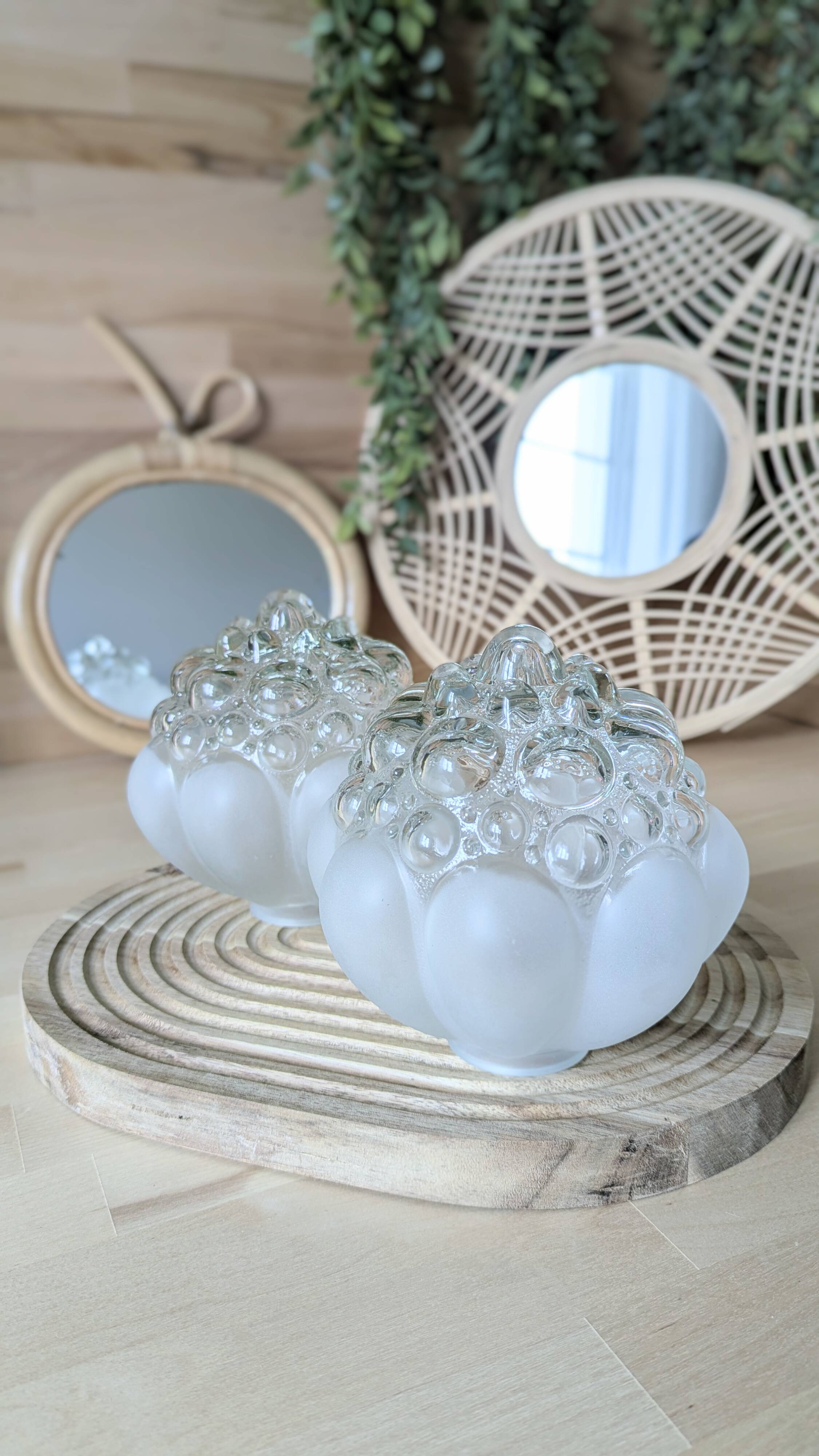 Set of 2 globes by Helena Tynell