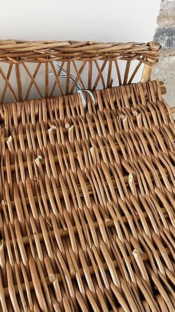 Vintage Rattan Chest Basket