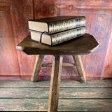 Rustic tripod wood stool