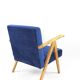 Fauteuils en velours bleu 1970