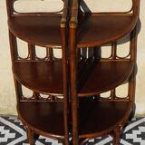 Rattan and bamboo bedside tables, both.