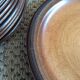 Series of 10 flat sandstone plates
