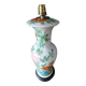 Chinese white earthenware lamp base with flower decoration