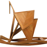 Sculptural rocking chair origami bird