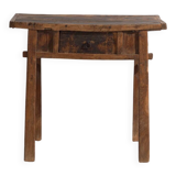 Antique solid wood table – Chinese side table with drawer – circa 1900