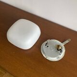 Square wall lights in sandblasted white glass