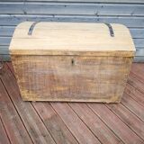 Antique chest, vintage wooden trunk