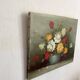 Painting on canvas still life, oil bouquet of flowers Copley