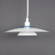 Suspension montante et descendante en métal blanc design danois, années 1980