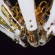 Murano white glass petal chandelier
