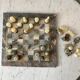 Jeu d'échecs en marbre vintage années 60