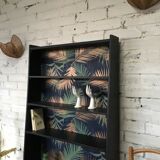 Black scandinavian palm library